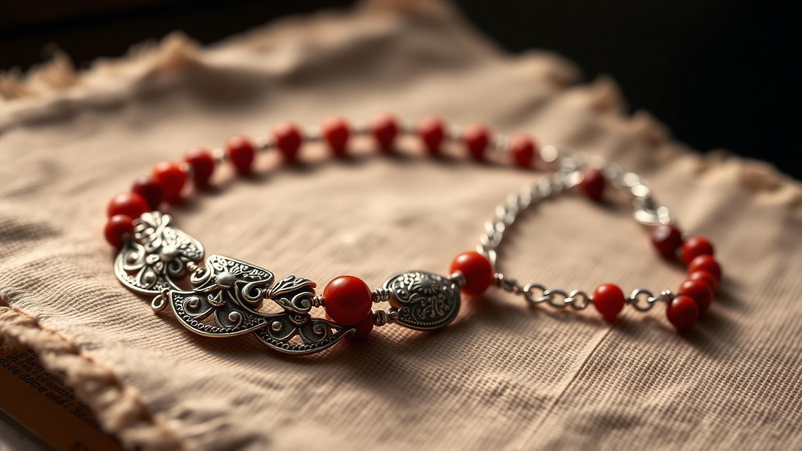 Vintage stilleven bij streeksieraden — nederlands erfgoed aan hals, oor en muts