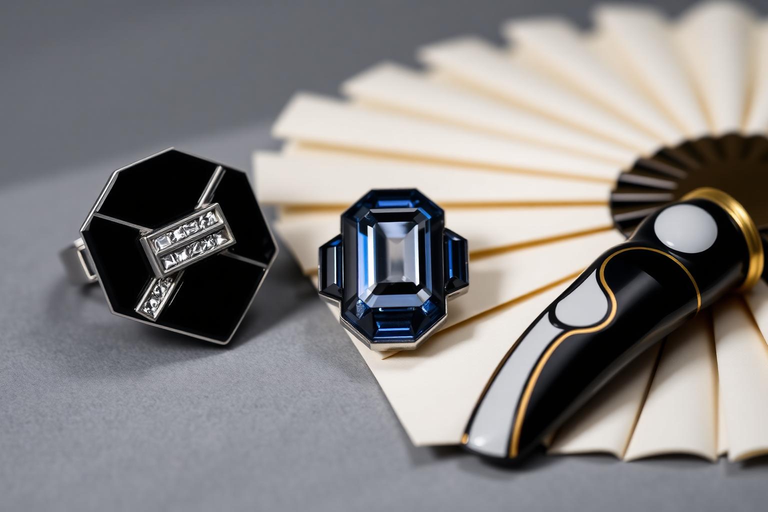 Vintage still life art deco jewellery (1920–1935)