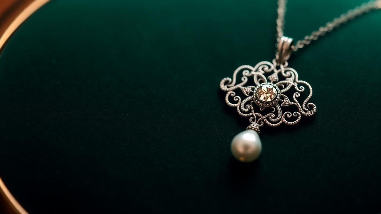 Edwardian jewellery in platinum and diamond on bottle-green velvet — mood image, not for determination.