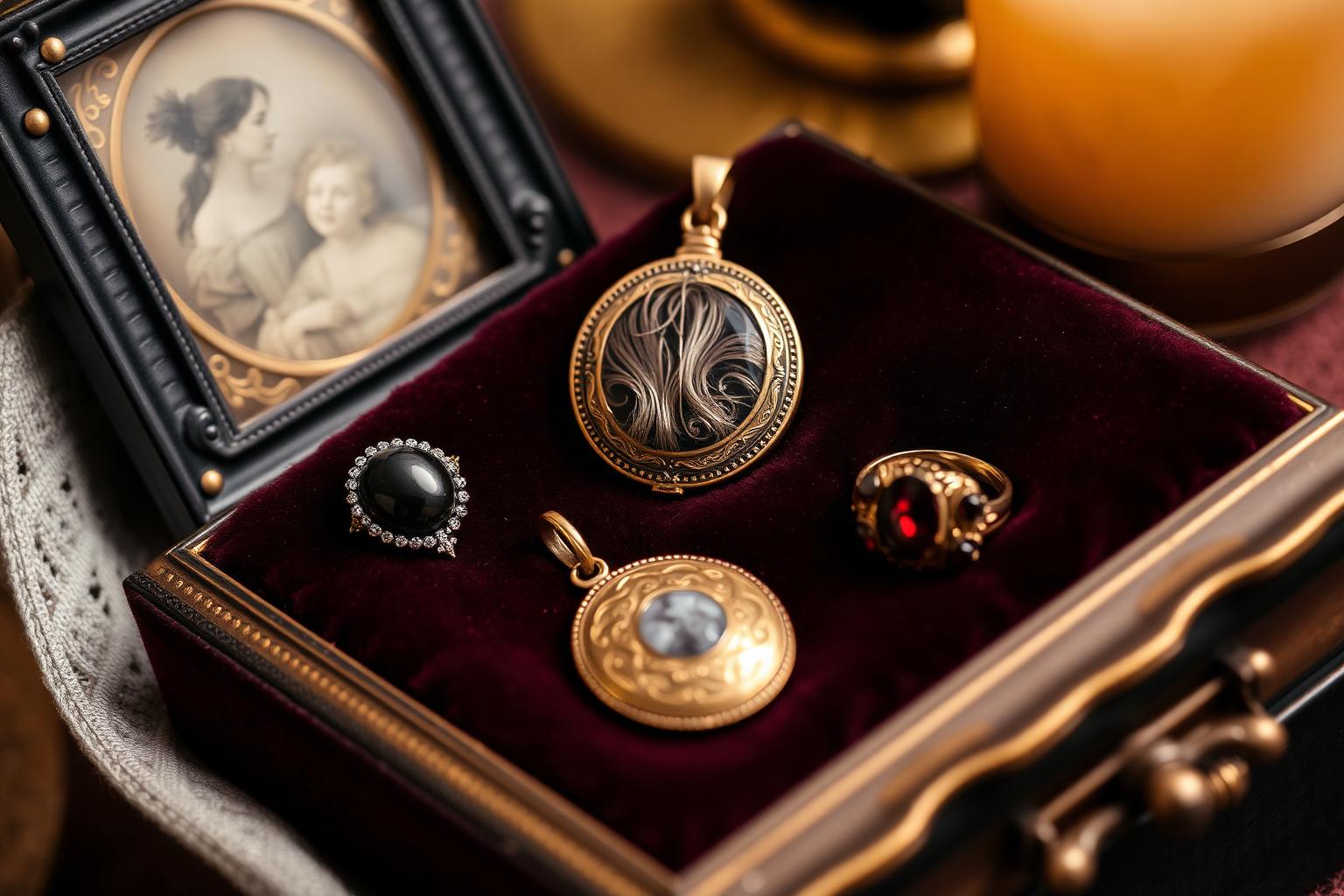 Vintage still life victoriaans jewellery (1837–1901)